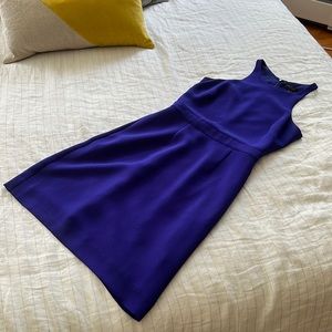 JCREW SUITING - lovely dark purple high neck dress with pockets